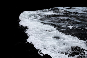 Water Splash Isolated On The Black background