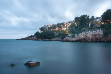 Abendstimmung an der cala Portal Nouse auf Mallorca