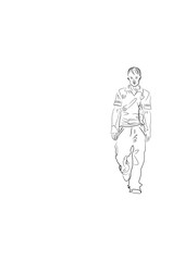 sketch of man in shirt