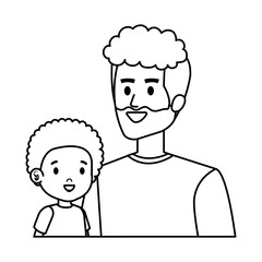 young father with son characters