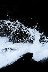 Water Splash Isolated On The Black background