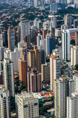 Aerial view of big city. Sao Paulo Brazil, South America. 