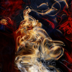 Detailed rendiring of flame fractal for art, illustration and design