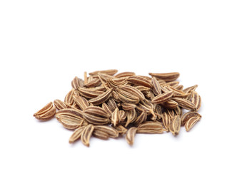 Caraway isolated on white background.