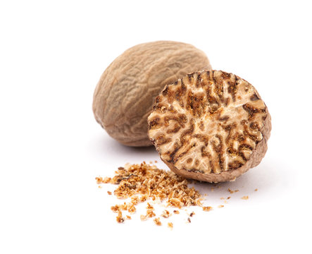nutmeg isolated on white background
