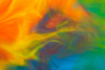 Obraz na płótnie Canvas Fluid acrylic paint background, abstract texture. Colorful mix of acrylic vibrant colors.