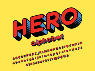 Superhero Comic Style Vector Font