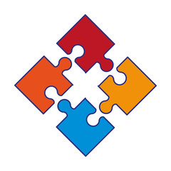 puzzle icon cartoon