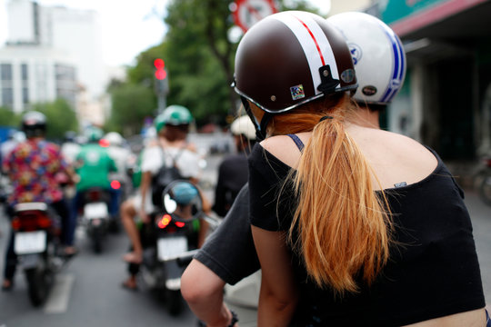 Heavy Traffic, Motorbikes On The Street, Ho Chi Minh City, Vietnam