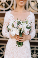 wedding bouquet in bride's hands