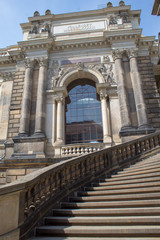 Historical buildings in Dresden old town in sunny spring day, Germany 