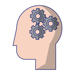 human head with gears