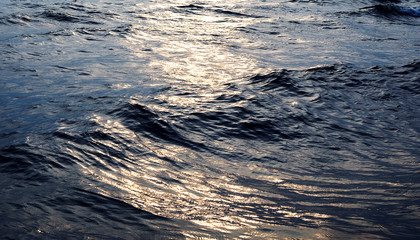 sea water texture at sunset
