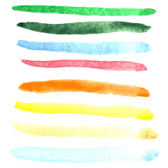 Obraz premium Watercolor rainbow stripes