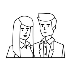 business couple avatars characters