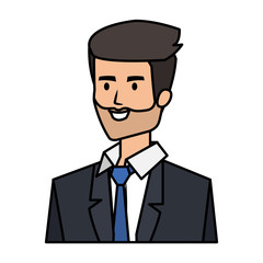 elegant businessman avatar character