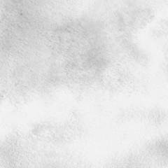 Silver with gray ink and watercolor texture on white paper background. Paint leaks and ombre effects. Hand painted abstract image.