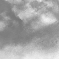 Silver with gray ink and watercolor texture on white paper background. Paint leaks and ombre effects. Hand painted abstract image.