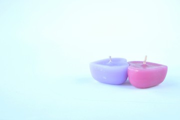 Fototapeta na wymiar candles on white background