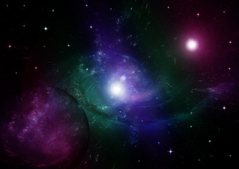 galaxy in a free space