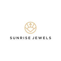 sunrise jewelry concept logo design