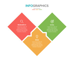 Vector infographic label template with icons. 3 options or steps. Infographics for business concept. Can be used for info graphics, flow charts, presentations, web sites, banners, printed materials.