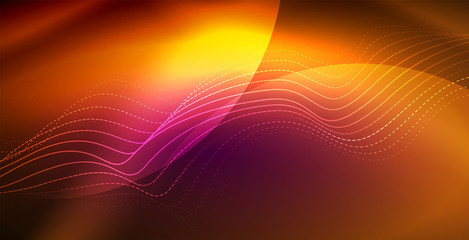 Neon lines shiny glowing background