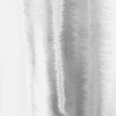 Silver with gray ink and watercolor texture on white paper background. Paint leaks and ombre effects. Hand painted abstract image.