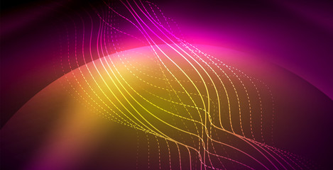 Neon lines shiny glowing background