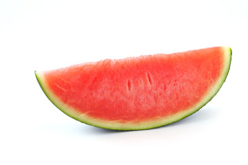 Watermelon slice no seeds isolated on white background