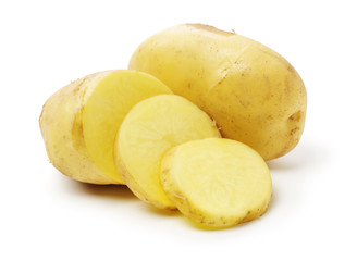New potato isolated on white background 