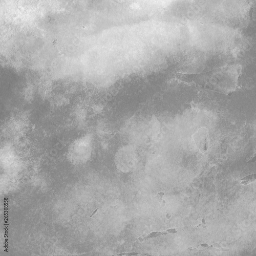 Silver With Gray Ink And Watercolor Texture On White Paper