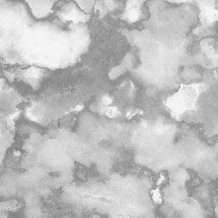 Silver with gray ink and watercolor texture on white paper background. Paint leaks and ombre effects. Hand painted abstract image.