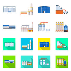 Fototapeta premium Vector illustration of production and structure logo. Set of production and technology stock vector illustration.