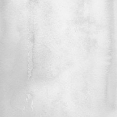 Silver with gray ink and watercolor texture on white paper background. Paint leaks and ombre effects. Hand painted abstract image.