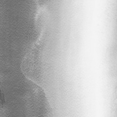 Silver with gray ink and watercolor texture on white paper background. Paint leaks and ombre effects. Hand painted abstract image.