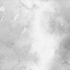 Fototapeta premium Silver with gray ink and watercolor texture on white paper background. Paint leaks and ombre effects. Hand painted abstract image.