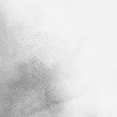 Silver with gray ink and watercolor texture on white paper background. Paint leaks and ombre effects. Hand painted abstract image.