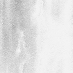 Silver with gray ink and watercolor texture on white paper background. Paint leaks and ombre effects. Hand painted abstract image. © artistmef