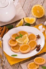 Lemon tartlets.