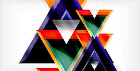 Glossy shiny triangles background