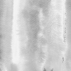 Silver with gray ink and watercolor texture on white paper background. Paint leaks and ombre effects. Hand painted abstract image. © artistmef