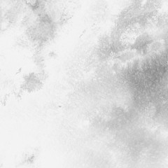 Silver with gray ink and watercolor texture on white paper background. Paint leaks and ombre effects. Hand painted abstract image.