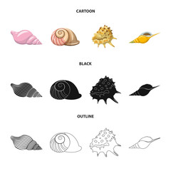 Vector illustration of animal and decoration symbol. Set of animal and ocean stock symbol for web.