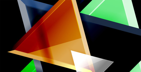 3d triangular vector minimal abstract background design, abstract poster geometric design