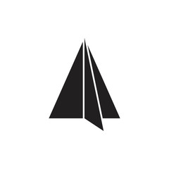 triangle 3d geometric arrow brand logo vector