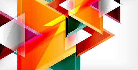Glossy shiny triangles background
