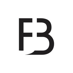 fb simple line logo vector