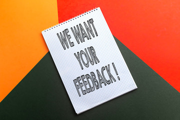 we want your feedback on notebook, leads concept