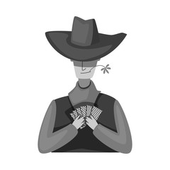 Vector illustration of cowboy and man symbol. Set of cowboy and hunter stock vector illustration.